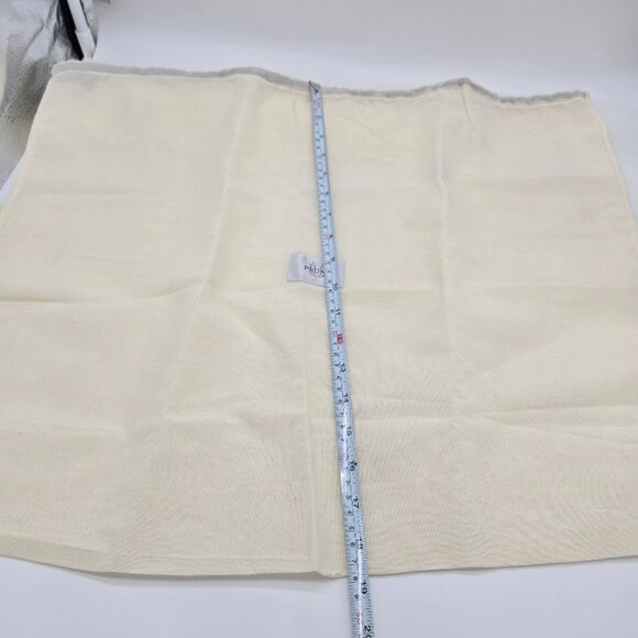 PRUNE Designer Large Fabric Dust Bag Purse Cream White Approx 22 X 19 Drawstring - Picture 4 of 6